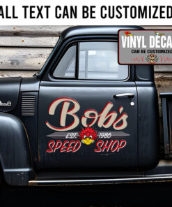 Personalized Pinstriping Mr Horsepower Lettering Vinyl Sticker 10745