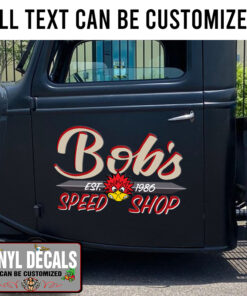 Personalized Pinstriping Mr Horsepower Lettering Vinyl Sticker 10745