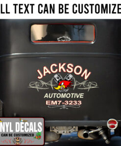 Personalized Pinstriping Mr Horsepower Lettering Vinyl Sticker 10862