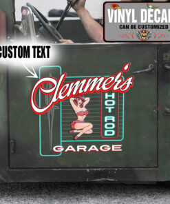 Personalized Pinstriping Pinup Girl Vinyl Sticker 10340