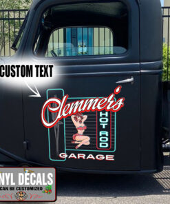 Personalized Pinstriping Pinup Girl Vinyl Sticker 10340