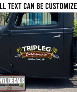 Personalized Pinstriping Piston Lettering Vinyl Sticker 10616