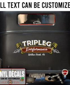 Personalized Pinstriping Piston Lettering Vinyl Sticker 10616