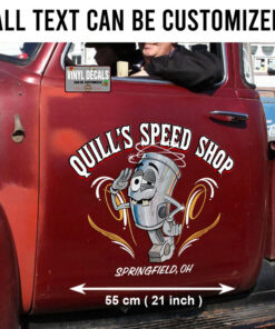 Personalized Pinstriping Piston Lettering Vinyl Sticker 10724