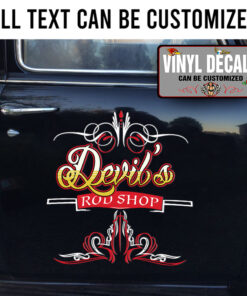 Personalized Pinstriping Rod Shop Lettering Vinyl Sticker 10444
