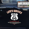 Personalized Pinstriping Route 66 Emblem Lettering Vinyl Sticker 10861