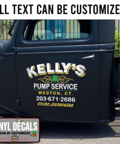 Personalized Pinstriping Shamrock Lettering Sticker 11495