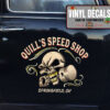 Personalized Pinstriping Skull Hot Rod Lettering Vinyl Sticker 10655