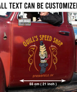 Personalized Pinstriping Spark Plug Lettering Vinyl Sticker 10725