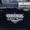 Personalized Pinstriping Speed Shop Lettering Vinyl Sticker 10704