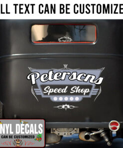 Personalized Pinstriping Speed Shop Lettering Vinyl Sticker 10704