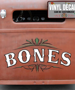 Personalized Pinstriping Text Vinyl Sticker 10535