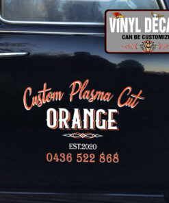 Personalized Pinstriping Vintage Garage Lettering Vinyl Sticker 10811