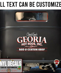 Personalized Pinstriping Vintage Garage Lettering Vinyl Sticker 10812