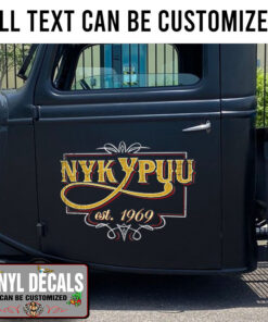 Personalized Pinstriping Vintage Lettering Sticker 11494