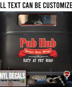 Personalized Pinstriping With Ribbon Lettering Vinyl Sticker 10707