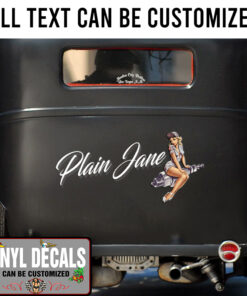 Personalized Pinup Girl Lettering Vinyl Sticker 10732