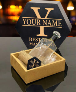 Alternative view of Personalized Whiskey Decanter Set Birthday Gifts W18
