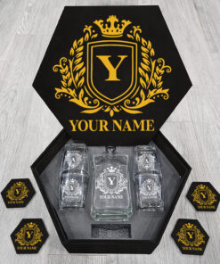 Alternative view of Personalized Whiskey Decanter Set W3