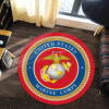 The United States Marine Corps emblem Round Floor Mats