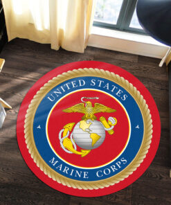 The United States Marine Corps emblem Round Floor Mats