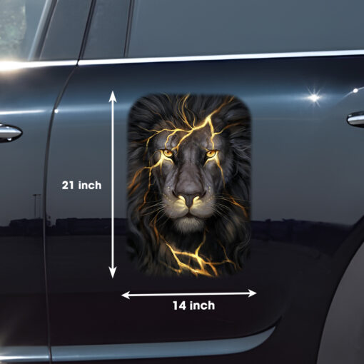Jesus Lion 3D Vinyl Car Sticker, Waterproof Christian Decal for Rear Window, Bumper, or Side