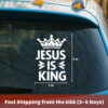 Jesus is King Vinyl Decal - Christian Stickers, Car Stickers & Car Decals - Durable Waterproof Jesus Stickers for Bumper, Window, Wall, Laptop