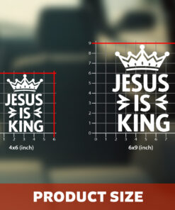 Jesus is King Vinyl Decal - Christian Stickers, Car Stickers & Car Decals - Durable Waterproof Jesus Stickers for Bumper, Window, Wall, Laptop