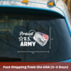 Proud US Army Mom Car Decal - Durable Waterproof Military Vinyl Sticker - Army Mom Car Decal, Army Stickers for Cars & Proud Army Mom Decal for Truck, Window, Laptop, Tumbler