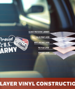 Proud US Army Mom Car Decal - Durable Waterproof Military Vinyl Sticker - Army Mom Car Decal, Army Stickers for Cars & Proud Army Mom Decal for Truck, Window, Laptop, Tumbler