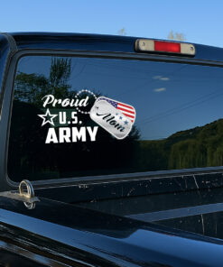 Proud US Army Mom Car Decal - Durable Waterproof Military Vinyl Sticker - Army Mom Car Decal, Army Stickers for Cars & Proud Army Mom Decal for Truck, Window, Laptop, Tumbler