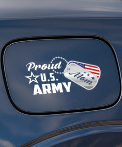 Proud US Army Mom Car Decal - Durable Waterproof Military Vinyl Sticker - Army Mom Car Decal, Army Stickers for Cars & Proud Army Mom Decal for Truck, Window, Laptop, Tumbler