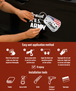 Proud US Army Mom Car Decal - Durable Waterproof Military Vinyl Sticker - Army Mom Car Decal, Army Stickers for Cars & Proud Army Mom Decal for Truck, Window, Laptop, Tumbler