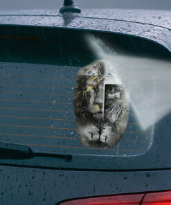 Jesus Cross Lion of Judah Transparent Decal - Jesus Stickers, Christian Stickers & Car Decals - Faith God Prayer Vinyl for Car, Truck, Window