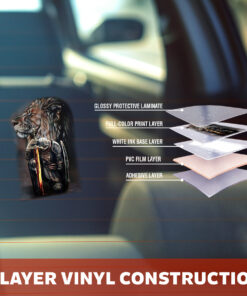 Jesus Car Window Sticker - Lion of Judah Fighter Warrior Design, Jesus Stickers, Christian Stickers & Car Decals - Religious Gift for Believers