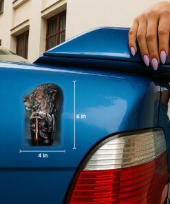 Jesus Car Window Sticker - Lion of Judah Fighter Warrior Design, Jesus Stickers, Christian Stickers & Car Decals - Religious Gift for Believers