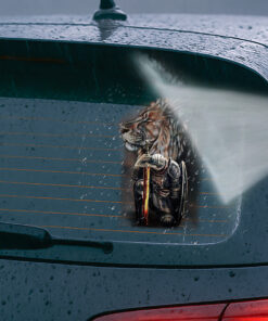 Jesus Car Window Sticker - Lion of Judah Fighter Warrior Design, Jesus Stickers, Christian Stickers & Car Decals - Religious Gift for Believers