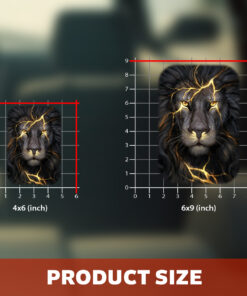 Jesus Lion Car Window Sticker - 3D Vinyl Jesus Stickers, Christian Stickers & Car Decals - Waterproof Religious Gift for Lion Lovers