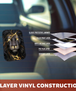 Jesus Lion Car Window Sticker - 3D Vinyl Jesus Stickers, Christian Stickers & Car Decals - Waterproof Religious Gift for Lion Lovers