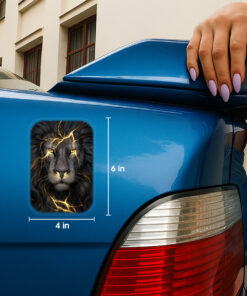 Jesus Lion Car Window Sticker - 3D Vinyl Jesus Stickers, Christian Stickers & Car Decals - Waterproof Religious Gift for Lion Lovers