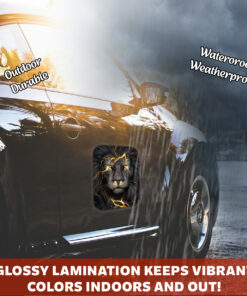 Jesus Lion Car Window Sticker - 3D Vinyl Jesus Stickers, Christian Stickers & Car Decals - Waterproof Religious Gift for Lion Lovers