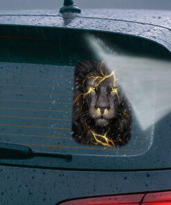 Jesus Lion Car Window Sticker - 3D Vinyl Jesus Stickers, Christian Stickers & Car Decals - Waterproof Religious Gift for Lion Lovers