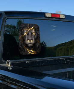 Jesus Lion Car Window Sticker - 3D Vinyl Jesus Stickers, Christian Stickers & Car Decals - Waterproof Religious Gift for Lion Lovers