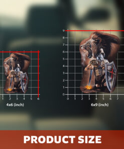 Warrior Lion of Judah Vinyl Decal - Jesus Stickers, Christian Stickers & Car Decals - Weatherproof Car Window Sticker for Cars, Trucks, Vans, Laptop