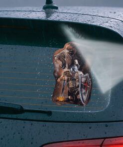 Warrior Lion of Judah Vinyl Decal - Jesus Stickers, Christian Stickers & Car Decals - Weatherproof Car Window Sticker for Cars, Trucks, Vans, Laptop