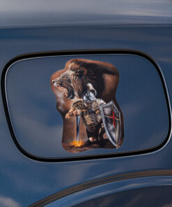 Warrior Lion of Judah Vinyl Decal - Jesus Stickers, Christian Stickers & Car Decals - Weatherproof Car Window Sticker for Cars, Trucks, Vans, Laptop