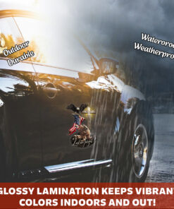 Veteran American Flag Car Window Decal - Eagle and Jesus Cross Design, Christian Stickers, Jesus Stickers & Car Decals for Veterans