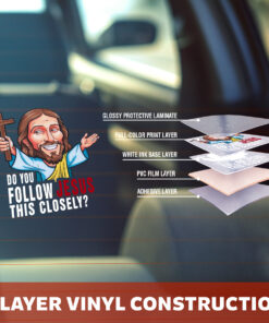 Funny Christian Bumper Sticker - Do You Follow Jesus This Close - Weatherproof Jesus Car Decal, Christian Stickers for Cars