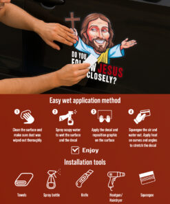 Funny Christian Bumper Sticker - Do You Follow Jesus This Close - Weatherproof Jesus Car Decal, Christian Stickers for Cars