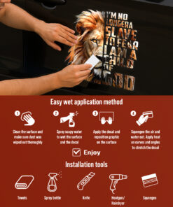 Lion Car Decal - Car Vinyl Decal Lion, Lion Sticker for Truck & Leo Symbol Car Window Decal - Waterproof Animal Sticker for Wall, Bumper, Laptop